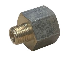 15mm x 6mm Brass Socket Male x Female BSP 1/2 x 1/4