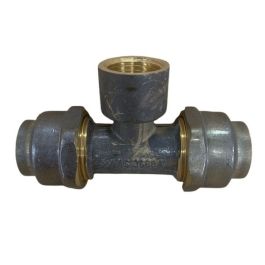 20C X 20C X 15mm Female BSP Tee Flare Compression DUT LF