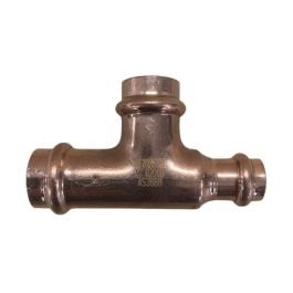 20mm X 20mm Centre X 15mm 1/2" Reducing Tee Water Copper Press