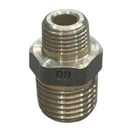 6mm X 3mm Brass Hex Nipple BSP LF 1/4 x 1/8