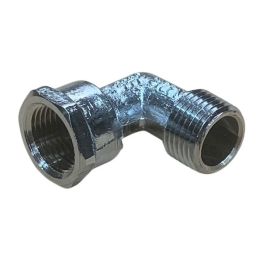 15mm Chrome Male x Female Brass Elbow BSP LF 1/2"