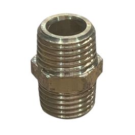 10mm Brass Hex Nipple BSP LF 3/8"
