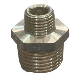 15mm X 6mm Brass Hex Nipple BSP LF 1/2 x 1/4