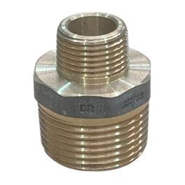 20mm X 10mm Brass Hex Nipple BSP LF 3/4 x 3/8