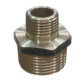 25mm X 15mm Brass Hex Nipple BSP LF