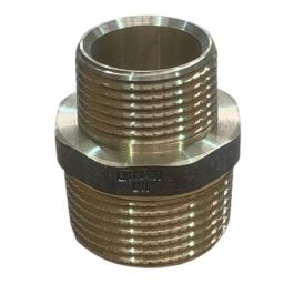25mm X 20mm Brass Hex Nipple BSP LF