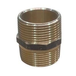 40mm Brass Hex Nipple BSP LF