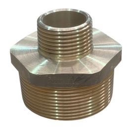 50mm X 25mm Brass Hex Nipple BSP LF