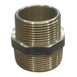 50mm X 40mm Brass Hex Nipple BSP LF
