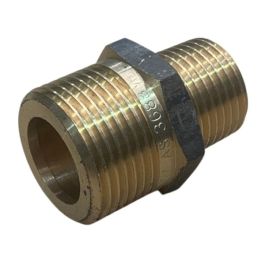 20mm X 15mm Flat Seat Brass Hex Nipple BSP LF