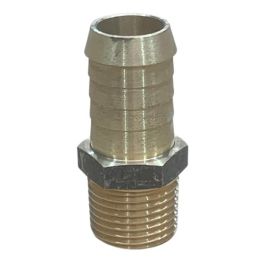 15mm Male X 20mm Hose Barb Brass BSP LF 1/2 x 3/4