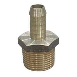 20mm Male X 15mm Hose Barb Brass BSP LF 3/4 x 1/2