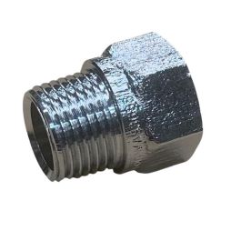 15mm Chrome Brass Socket Male x Female BSP LF