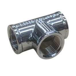 15mm Chrome Brass Tee BSP LF 1/2"