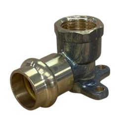 Lugged Elbow 15mm 1/2" BSP Female X 20mm Gas Copper Press